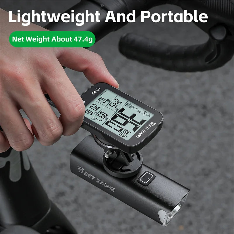 Night view display of wireless GPS bike speedometer backlight
