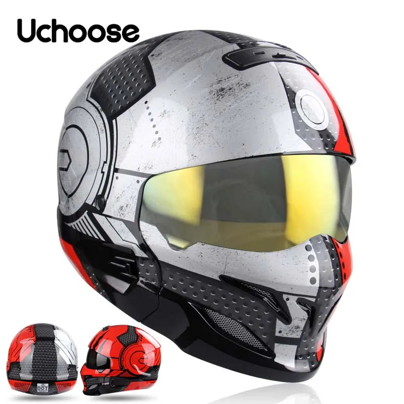 Scorpion Helmet Detachable Multi-purpose Combination Helmet Motorcycle Half Predator Helmet 17