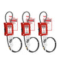 BOZZYS Industrial Adjustable Cable lockout Padlock Safety padlock with 4MM Diameter Cable Plastic lock body CHINA