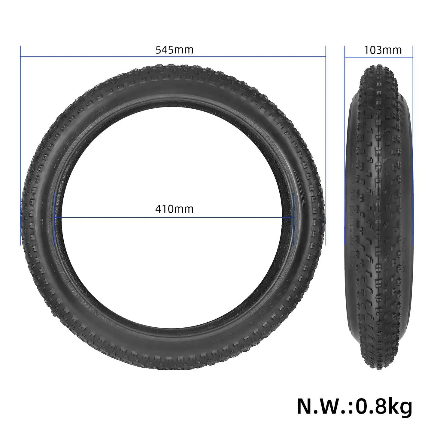 20 Inch Fat Tire 20x3.0 Bike Off-road Fat Tire E-Bike Snow Bike Beach Electric Bicycle 20*3.0 Anti-Slip Fat Tire Cycling Parts