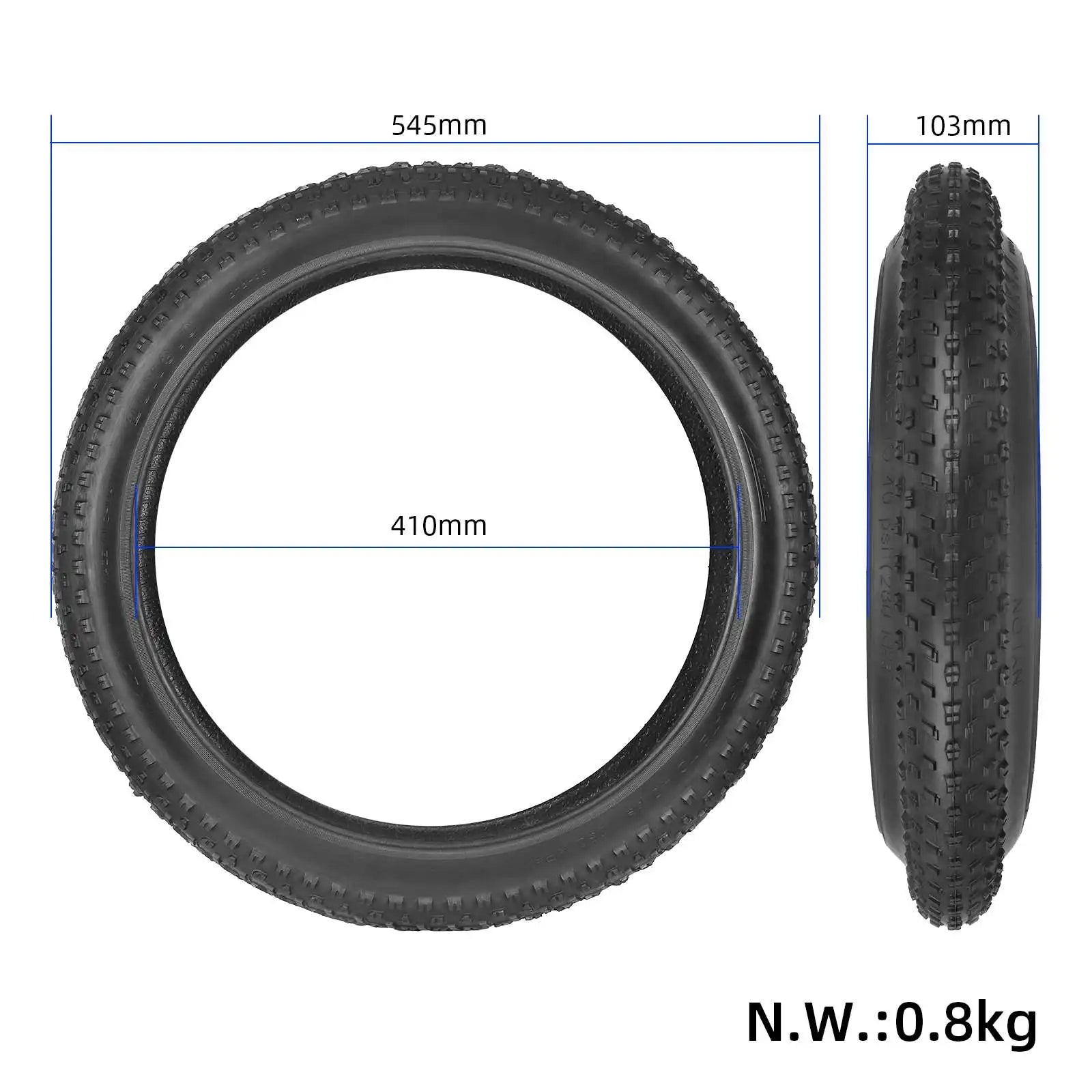 20 Inch Fat Tire 20x3.0 Bike Off-road Fat Tire E-Bike Snow Bike Beach Electric Bicycle 20*3.0 Anti-Slip Fat Tire Cycling Parts