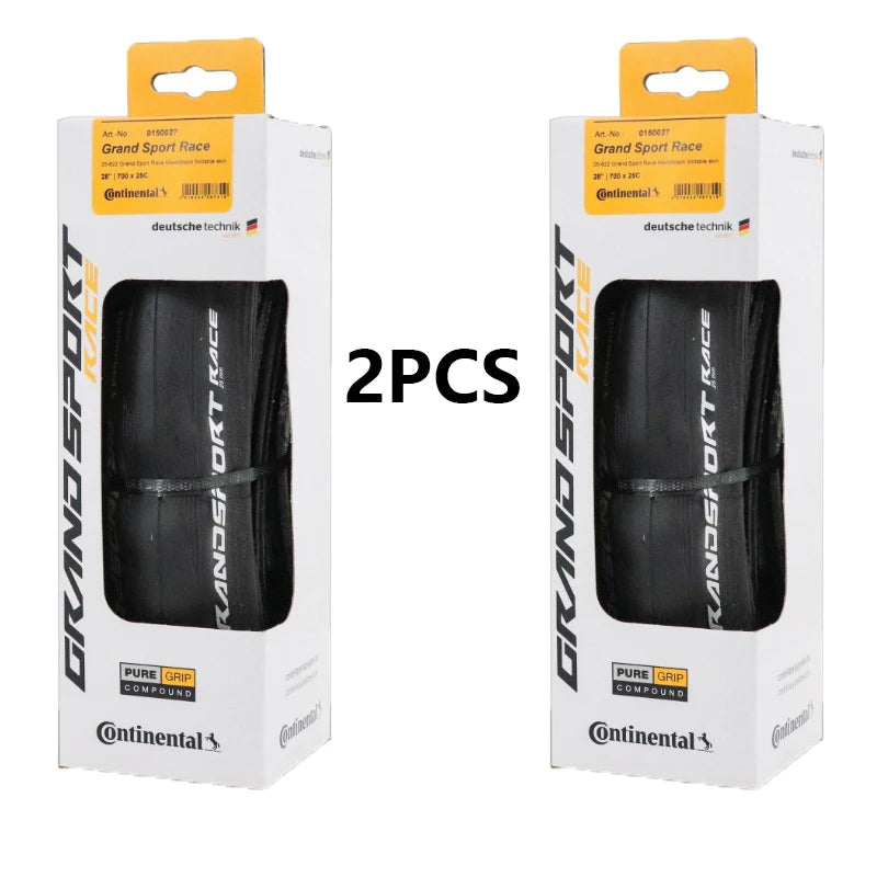 2PCS Continental GRAND SPORT RACE Road Tire Anti Puncture Racing Road Bicycle Tire Lightweight Racing Tyre 700x23C/25C/28C/32C 25C with box China