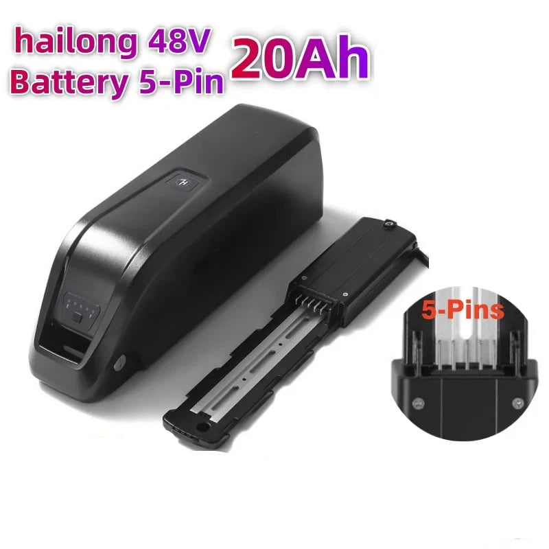 48V 20Ah Hailong 5-Pin e-bike battery pack