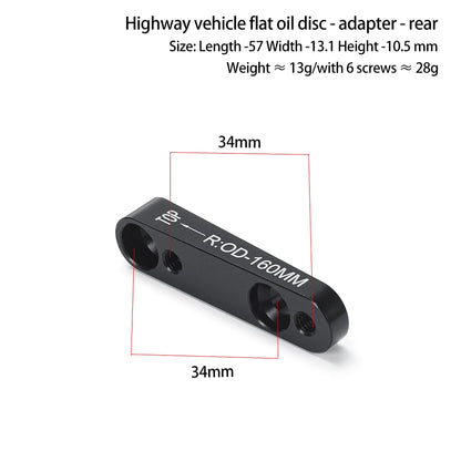 Flat Mount Disc Brake Adapter Road Bike Disc Brake Adapter Front/Rear Aluminum Alloy 140 Or 160 Reversible For 140mm 160mm Rotor