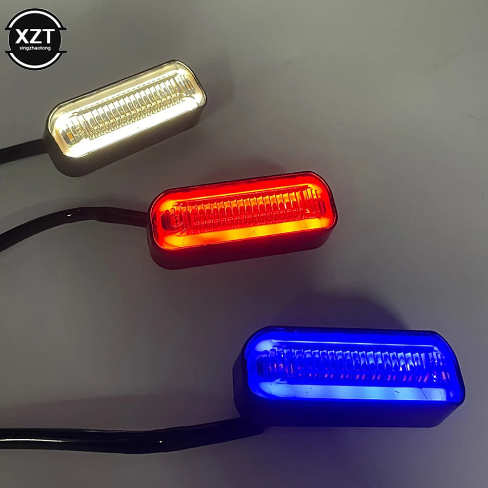 2pcs Universal 12V Motorcycle Signals Lights Electric Vehicle LED Running Water Turn Lights Scooter Accessories Cornering Lights