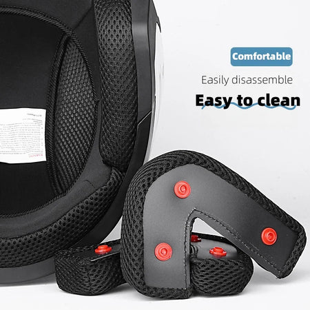 Lightweight 3/4 open face motorcycle and scooter helmet with double layer sunshade lens for men and women