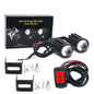 2pcs Motorcycle Headlights LED Lenses Auxiliary Front Lighting explorers Motorcycle Car Accessories Dual Color White Yellow 12V White and yelllow