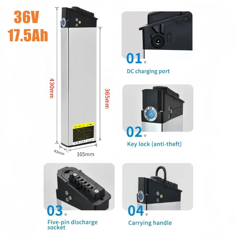 36V 17.5Ah 430mm
