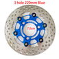 220mm RPM Motorcycle Brake Disc Floating Disk Rotor Brake Caliper Universal 3 Hole Front Rear Wheel For Yamaha Scooters Niu Blue 220mm CHINA