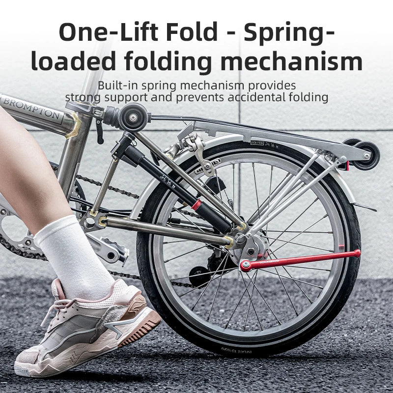 ROCKBROS Folding Bicycle Kickstand Ultralight Foot Support 16inch Folding Bike Kickstand Parking Stand Footrest Bike Accessories
