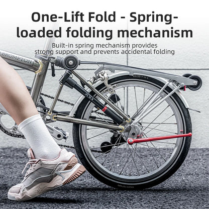 ROCKBROS Folding Bicycle Kickstand Ultralight Foot Support 16inch Folding Bike Kickstand Parking Stand Footrest Bike Accessories