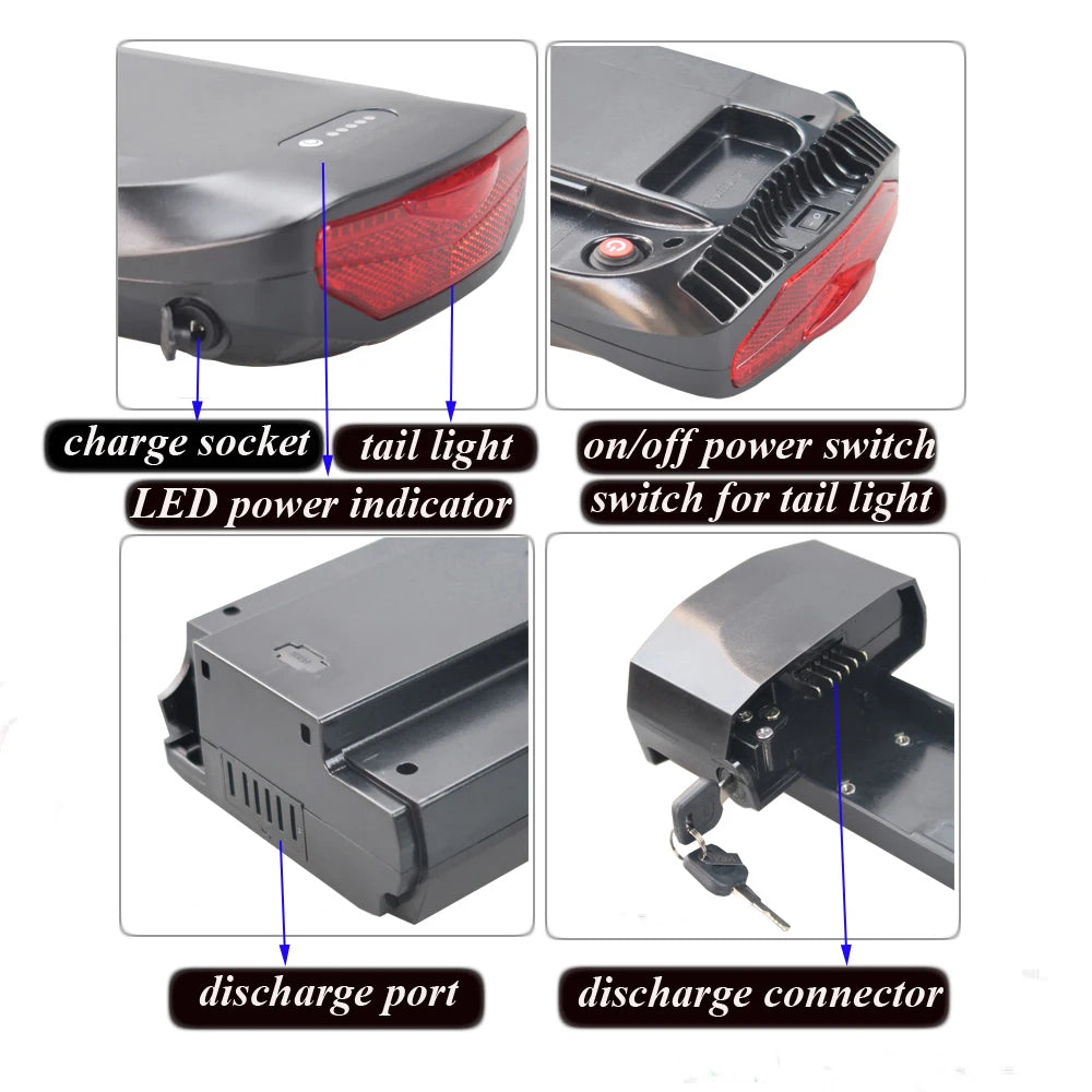 Wayscral Takeaway 36V 7.8Ah rear mount e-bike battery