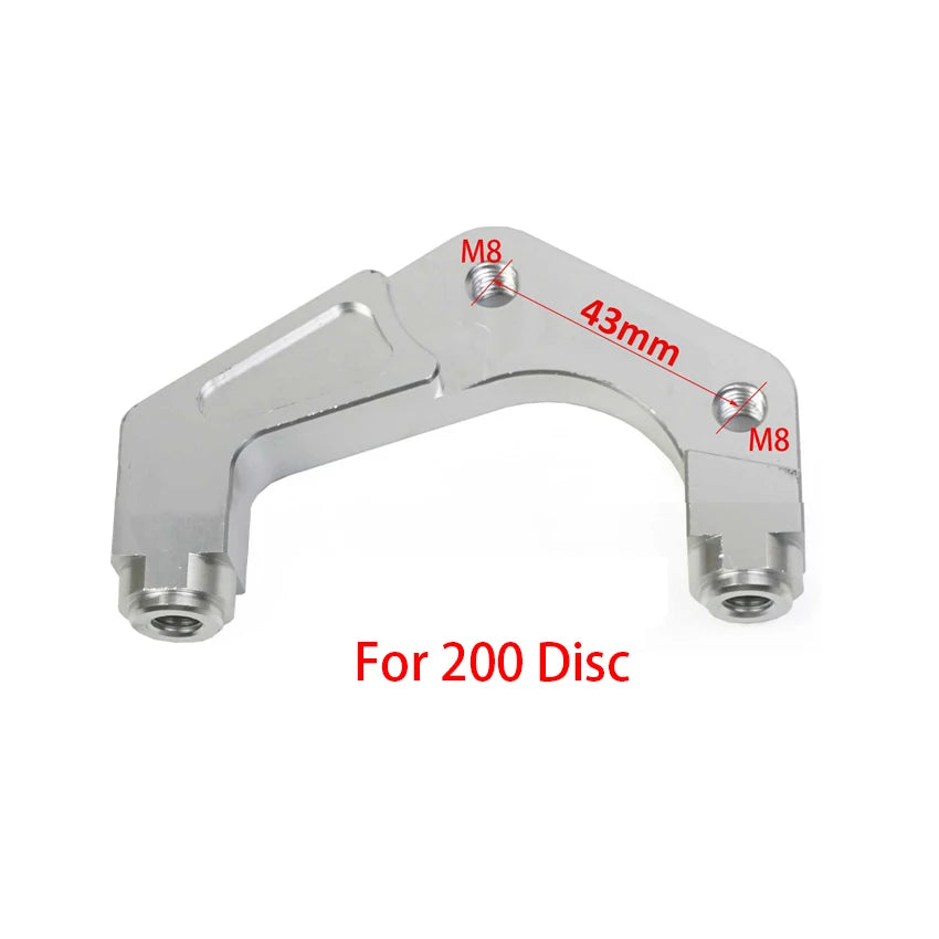 57mm Hole Pitching Motorcycle 200mm Brake Disc Brake Caliper Floating Rotor Front Universal for Yamaha RSZ JOG BWS Zuma Aerox A Bracket silver China