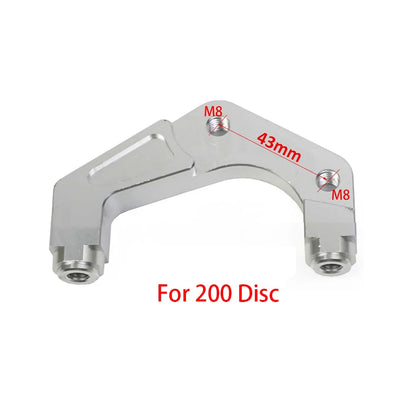 57mm Hole Pitching Motorcycle 200mm Brake Disc Brake Caliper Floating Rotor Front Universal for Yamaha RSZ JOG BWS Zuma Aerox A Bracket silver China