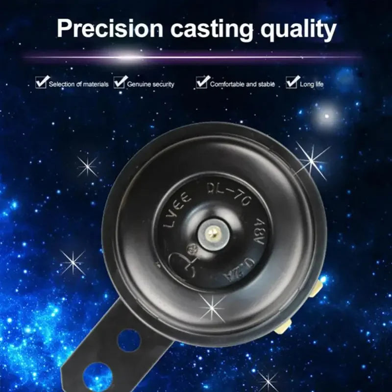 Universal Car Motorcycle Horn 105db 12V/48V Round Airhorn Speakers Waterproof Motorcycle Electric Horns Car Accessories Klaxon