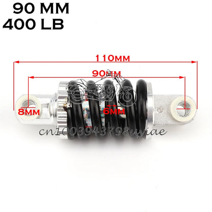 100MM 125MM 150MM 180MM 190MM 200MM Rear Suspension Shock for 47cc 49CC Super Minimoto ATV Quad electric scooter Pocket Bike 90mm-400LB