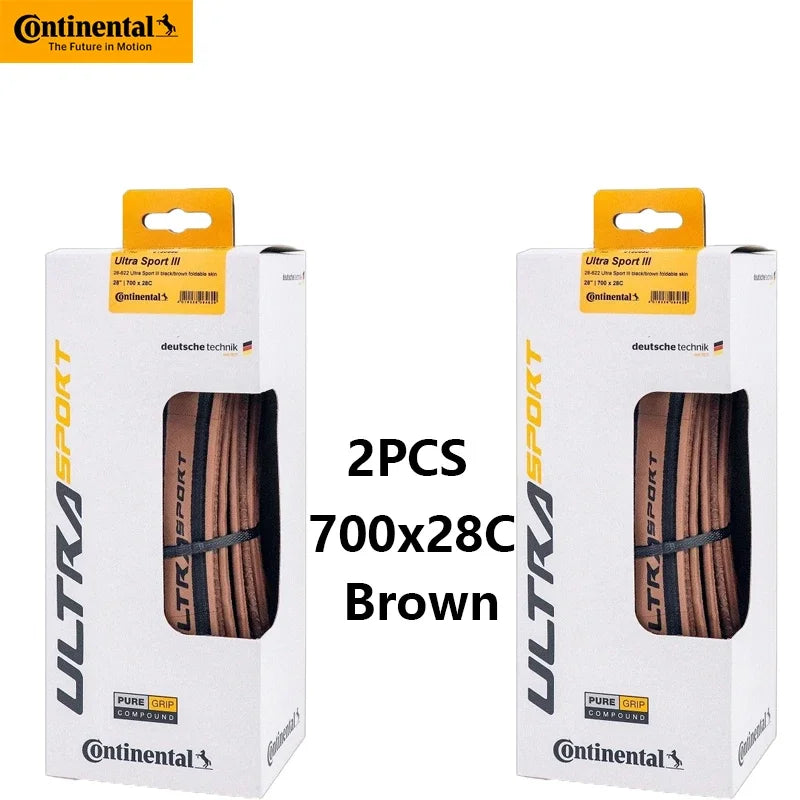 2pcs Continental ULTRA SPORT Ⅲ Road Bike tyre Anti Puncture Folding Road Tire 700x23C/25C/28C Lightweight Road Bicycle tires 28C with box C China