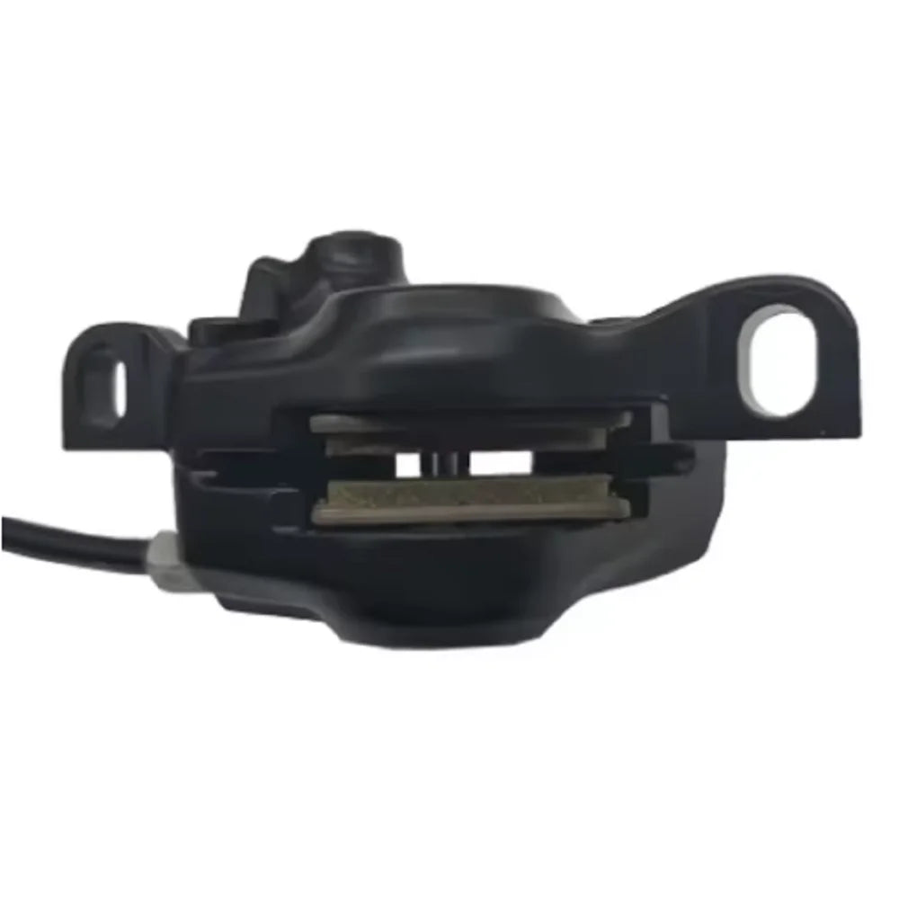 Shimano BR-MT200 2-piston hydraulic brake caliper with pre-installed resin pads.