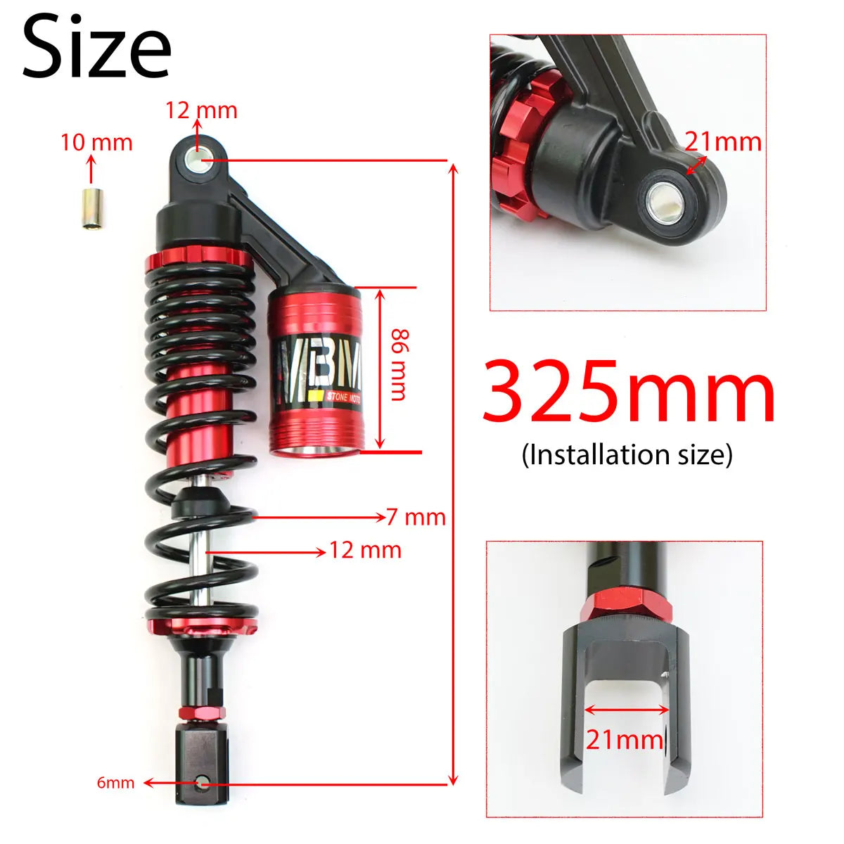   Universal 325MM Motorcycle Rear Shock Absorber