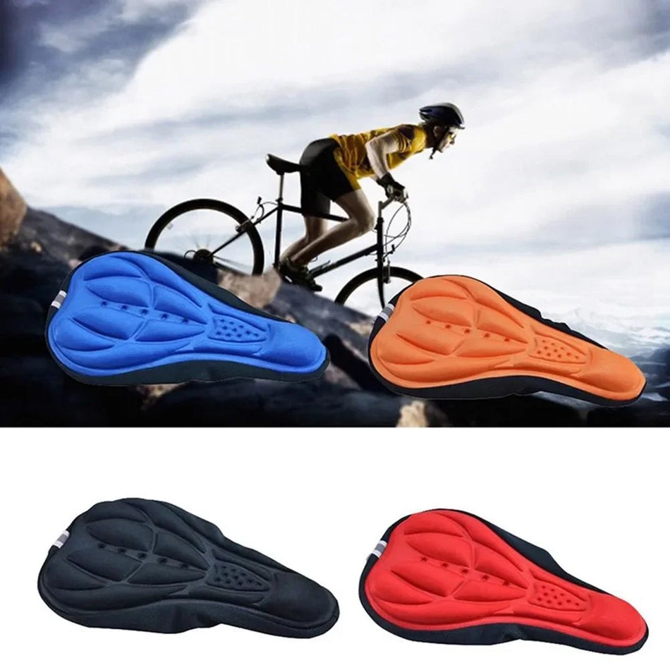 Shock-absorbing gel bike saddle cover for mountain bikes