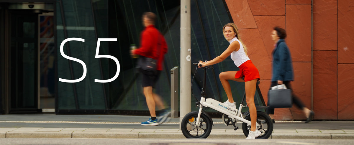   S5 16x3" Foldable Electric Bike - 350W Motor, 36V Battery, Dual Disc Brakes
