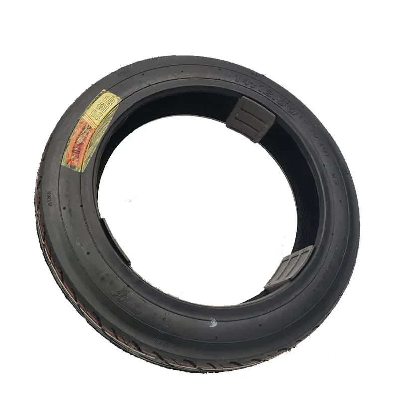 Side profile of 14x2.50 vacuum tubeless tire showing size markings