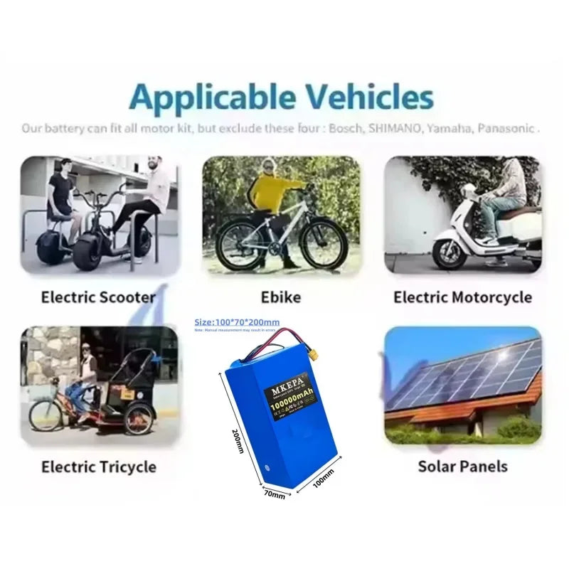 Side profile of 36V 1000W electric battery pack casing