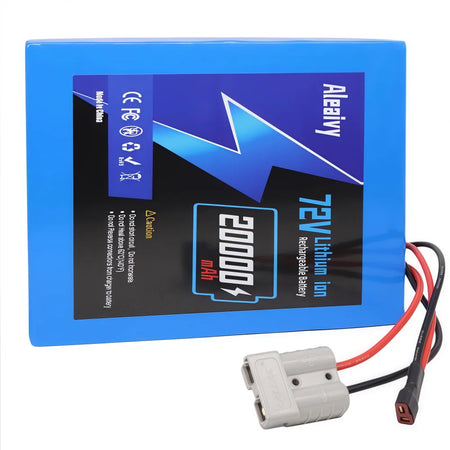 Side profile of Aleaviy 72V heavy-duty electric motorcycle lithium battery casing
