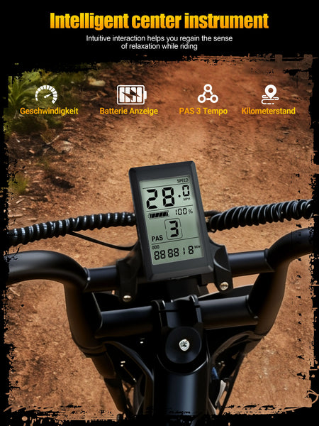 Side profile of the Eskute V100 electric dirt bike parked on an outdoor trail.