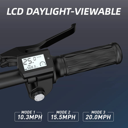 Side profile of the UPlee GQ8 500W electric bike showing the 48V battery frame