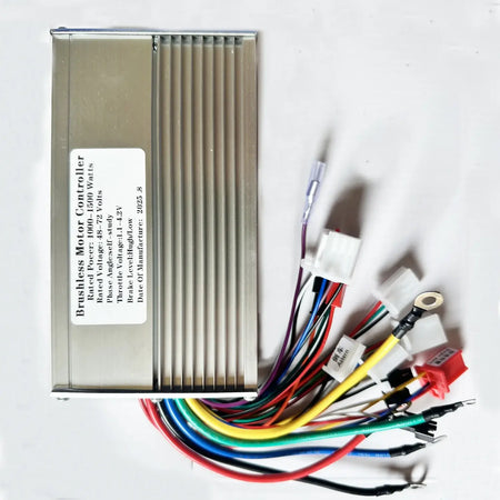 Side view of high-performance 1500W EV controller with advanced heat dissipation design