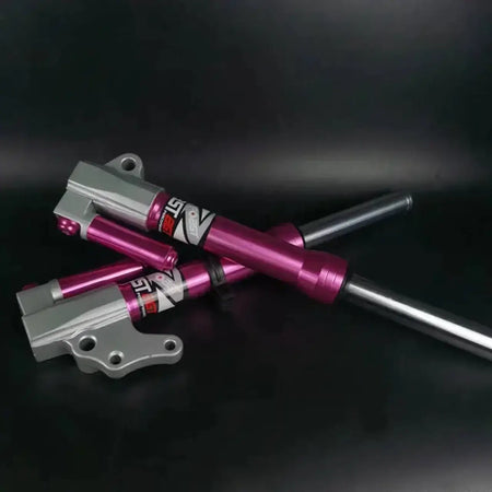 Silver-Tone Aluminum Front Shocker Pair for Yamaha Scooter Builds