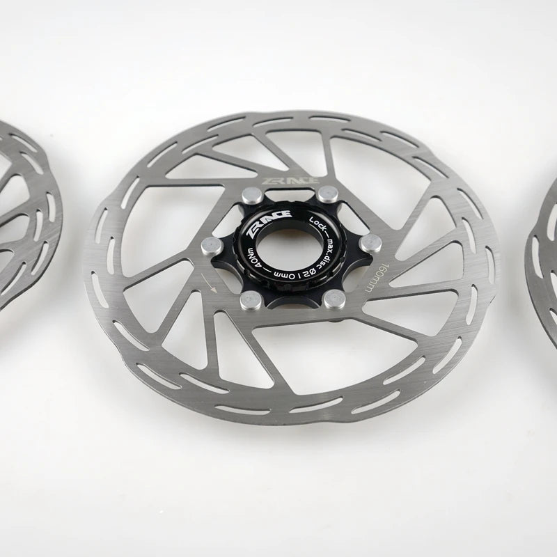 Silver and Red Lightweight Floating Brake Rotor for Mountain Bikes