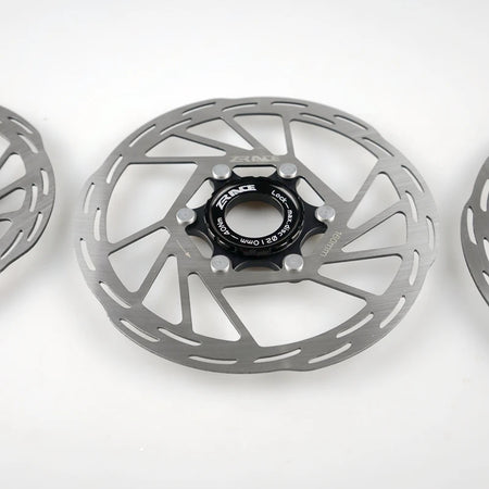 Silver and Red Lightweight Floating Brake Rotor for Mountain Bikes