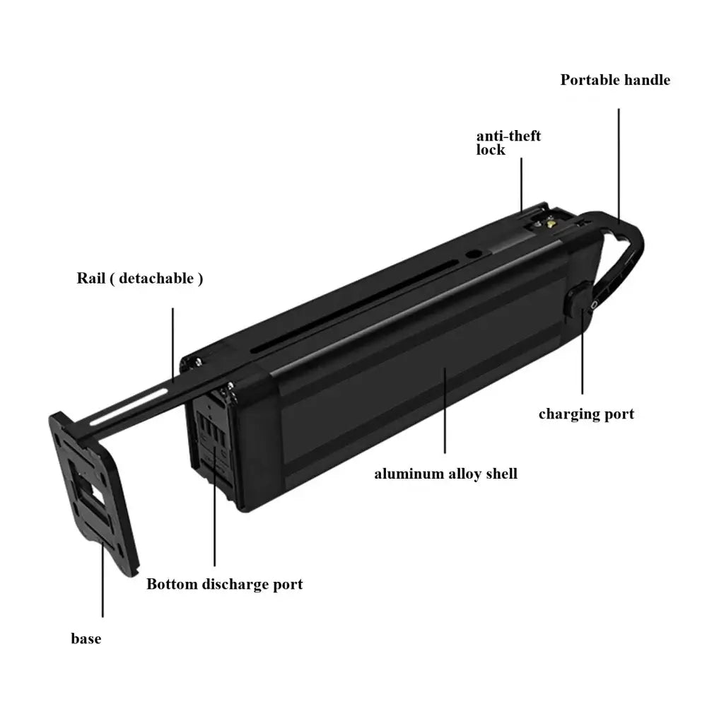 Silverfish E-Bike Battery 24V 36V 48V - 11Ah 15Ah 17Ah 20Ah Lithium-ion Pack for 250W-1000W Bafang Motor features.