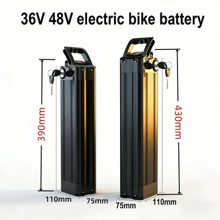 Silverfish E-Bike Battery 24V 36V 48V - 11Ah 15Ah 17Ah 20Ah Lithium-ion Pack for 250W-1000W Bafang Motor.