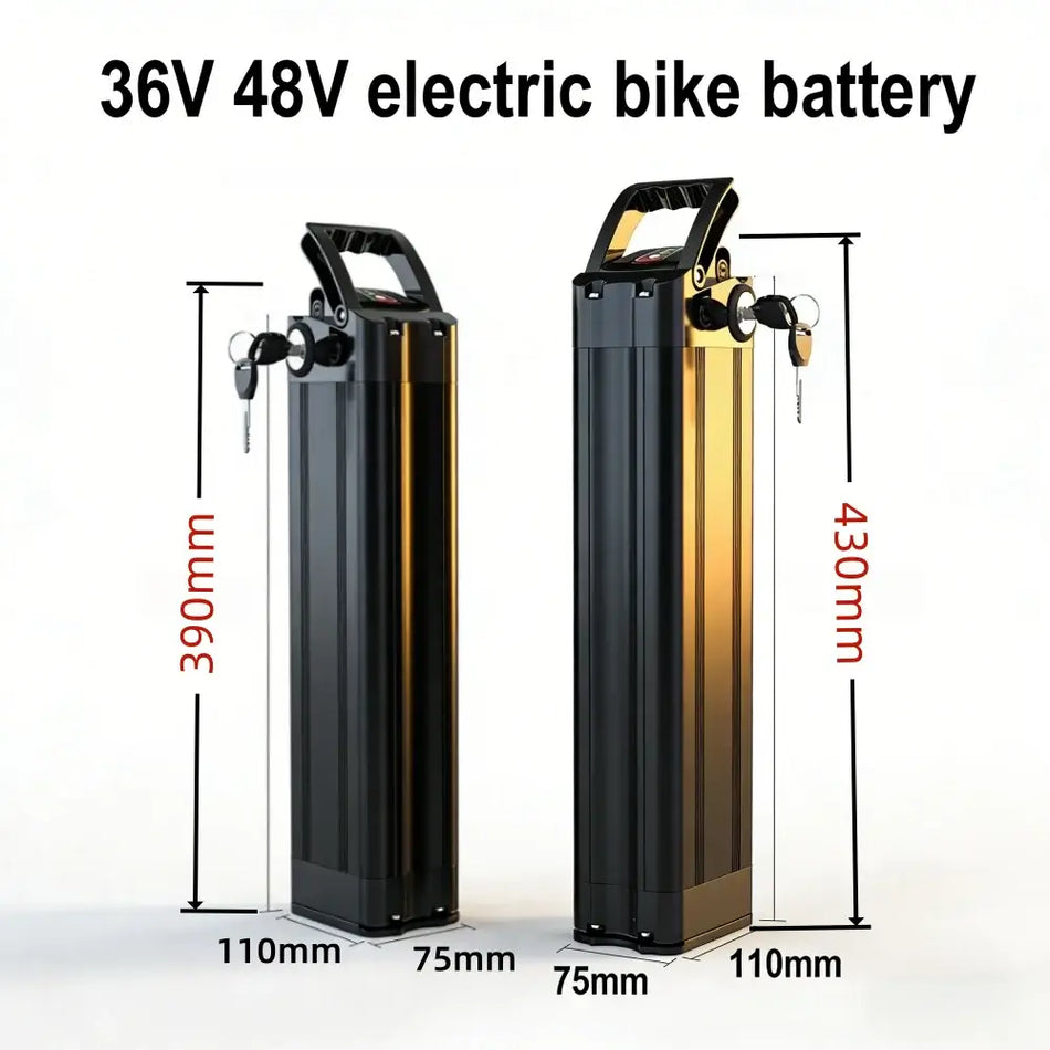 Silverfish E-Bike Battery 24V 36V 48V - 11Ah 15Ah 17Ah 20Ah Lithium-ion Pack for 250W-1000W Bafang Motor.