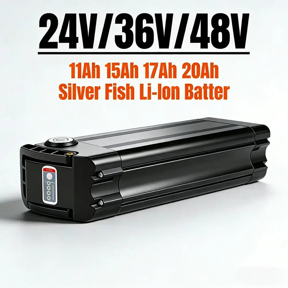 Silverfish E-Bike Battery 24V 36V 48V - 11Ah 15Ah 17Ah 20Ah Lithium-ion Pack for 250W-1000W Bafang Motor
