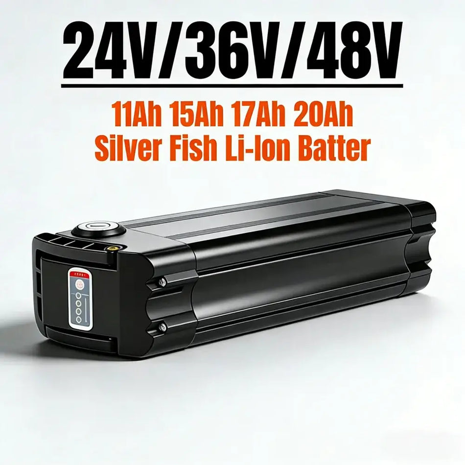 Silverfish E-Bike Battery 24V 36V 48V - 11Ah 15Ah 17Ah 20Ah Lithium-ion Pack for 250W-1000W Bafang Motor