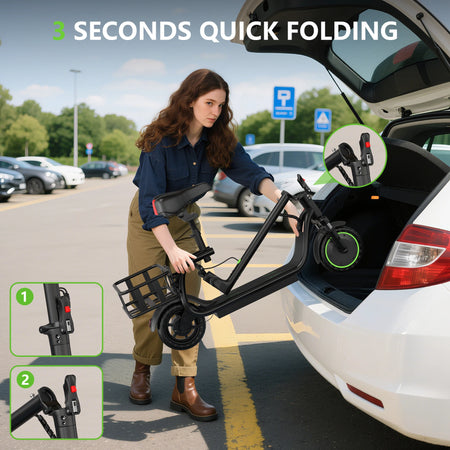 Smart Electric Scooter with Stable Frame and LED Lighting