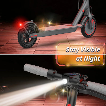 Smart electric scooter with Bluetooth app control and digital display