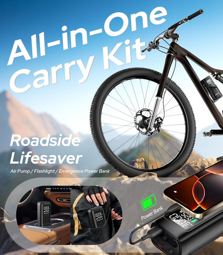 Smart tire inflator with PSI kPa BAR and KG CM units