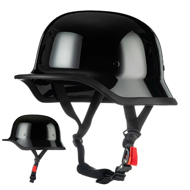 Stylish biker helmet combining safety and vintage design