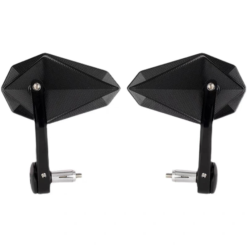 Stylish black bar end mirrors for Honda Hornet and CBR