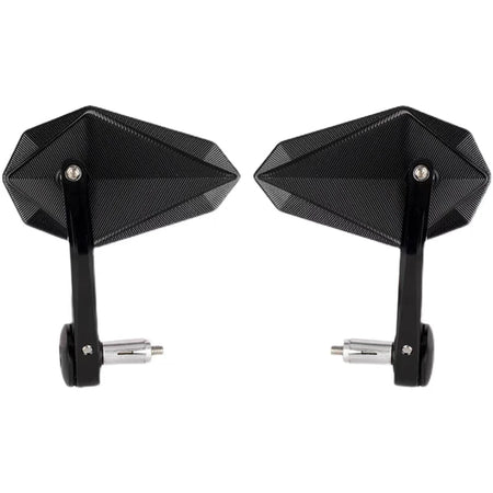 Stylish black bar end mirrors for Honda Hornet and CBR