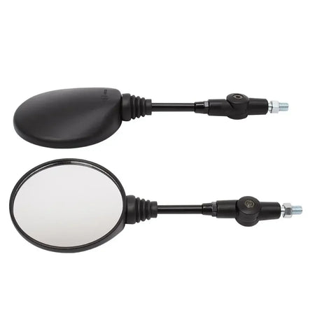 Stylish black motorcycle side mirror with folding design