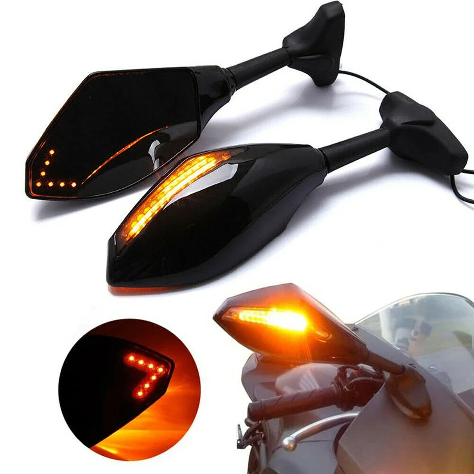 Suzuki GSX250R racing rearview mirror with LED turn signals