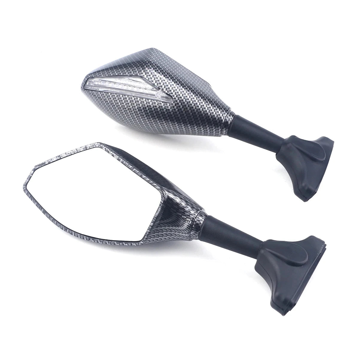 Suzuki Hayabusa GSX1300R sport bike side mirrors with LEDs