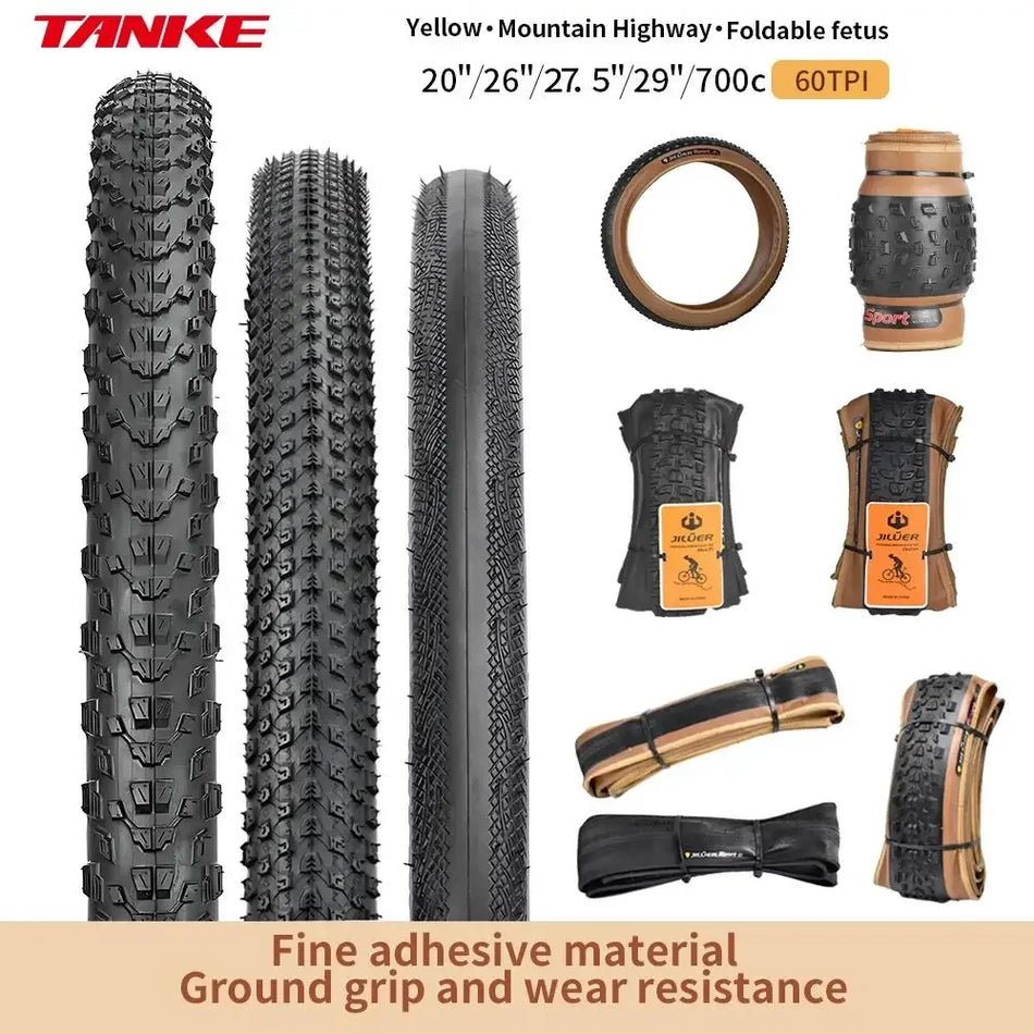 TANKE JILUER Foldable Bicycle Tire 60TPI
