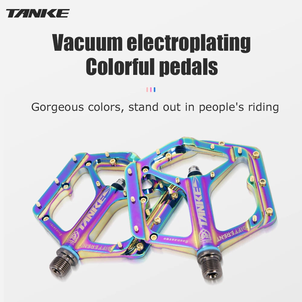 TANKE TP-50 flat platform bike pedals for stable cycling